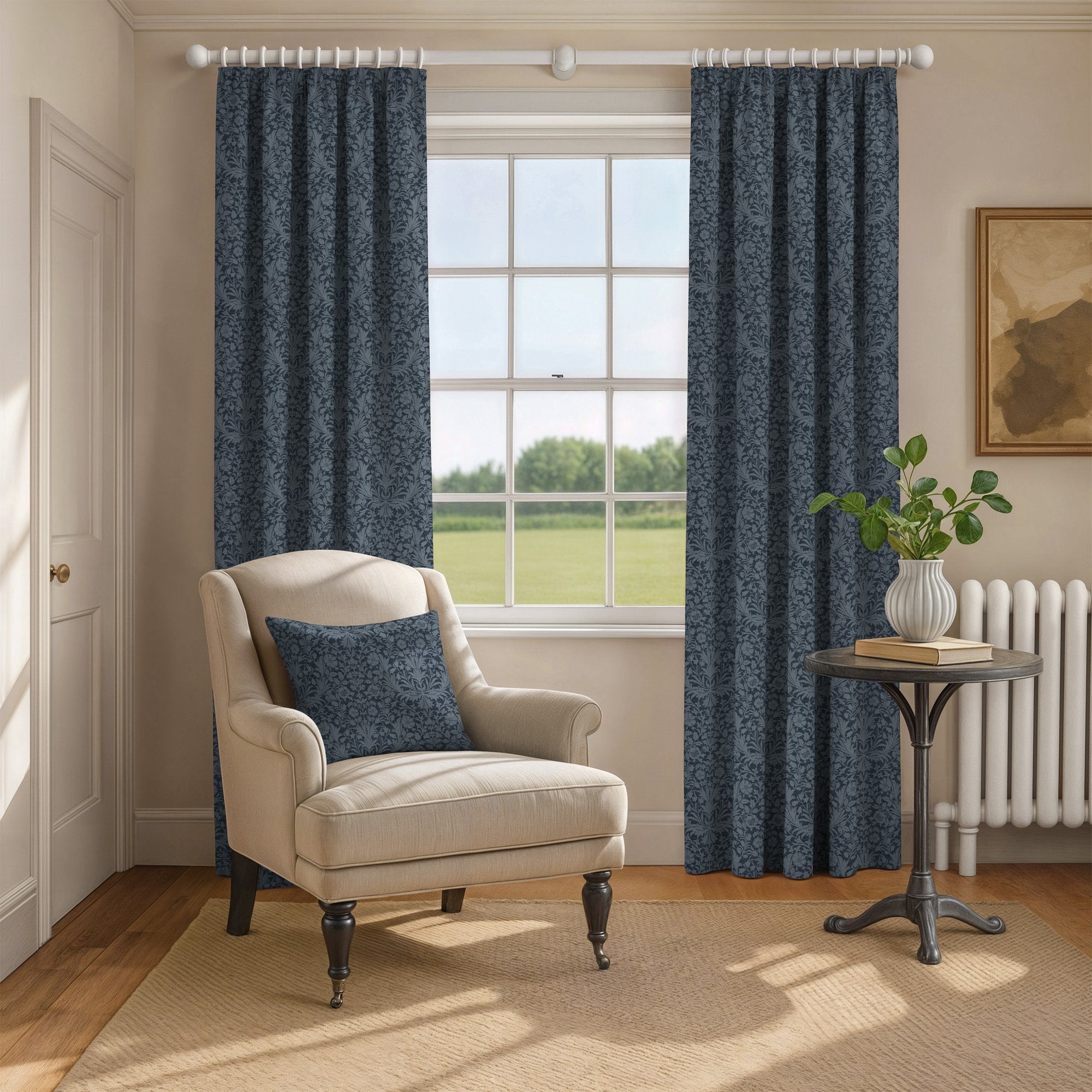 101020BH Amble Blue Belfield Fabric by Belfield Home
