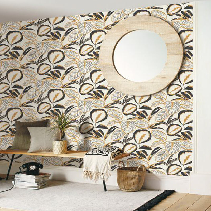 MLG101082093 Exotic Leaves Moonlight Wallpaper By Caselio