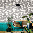 MLG101102090 Banana Tree Metallise Moonlight Wallpaper By Caselio
