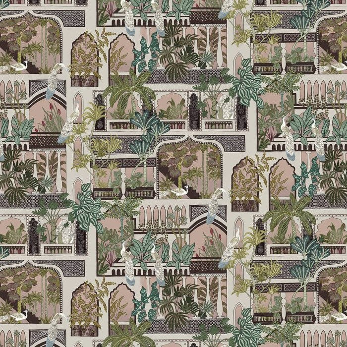 JMW-101101 Peacock Arches Wallpaper by Josephine Munsey