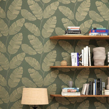 Moonlight Banana Tree Green & Co Vert Sapin Wallpaper By Caselio