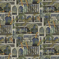 Peacock Arches Wallpaper by Josephine Munsey