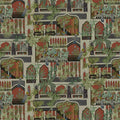 Peacock Arches Wallpaper by Josephine Munsey