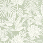 101437041 Odyssee Hawai Green & Co Vert D'Eau Wallpaper By Caselio