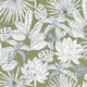 Odyssee Hawai Green & Co Vert kaki Wallpaper By Caselio