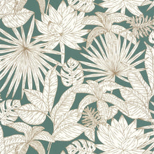 101437299 Odyssee Hawai Green & Co Vert Anglais Wallpaper By Caselio