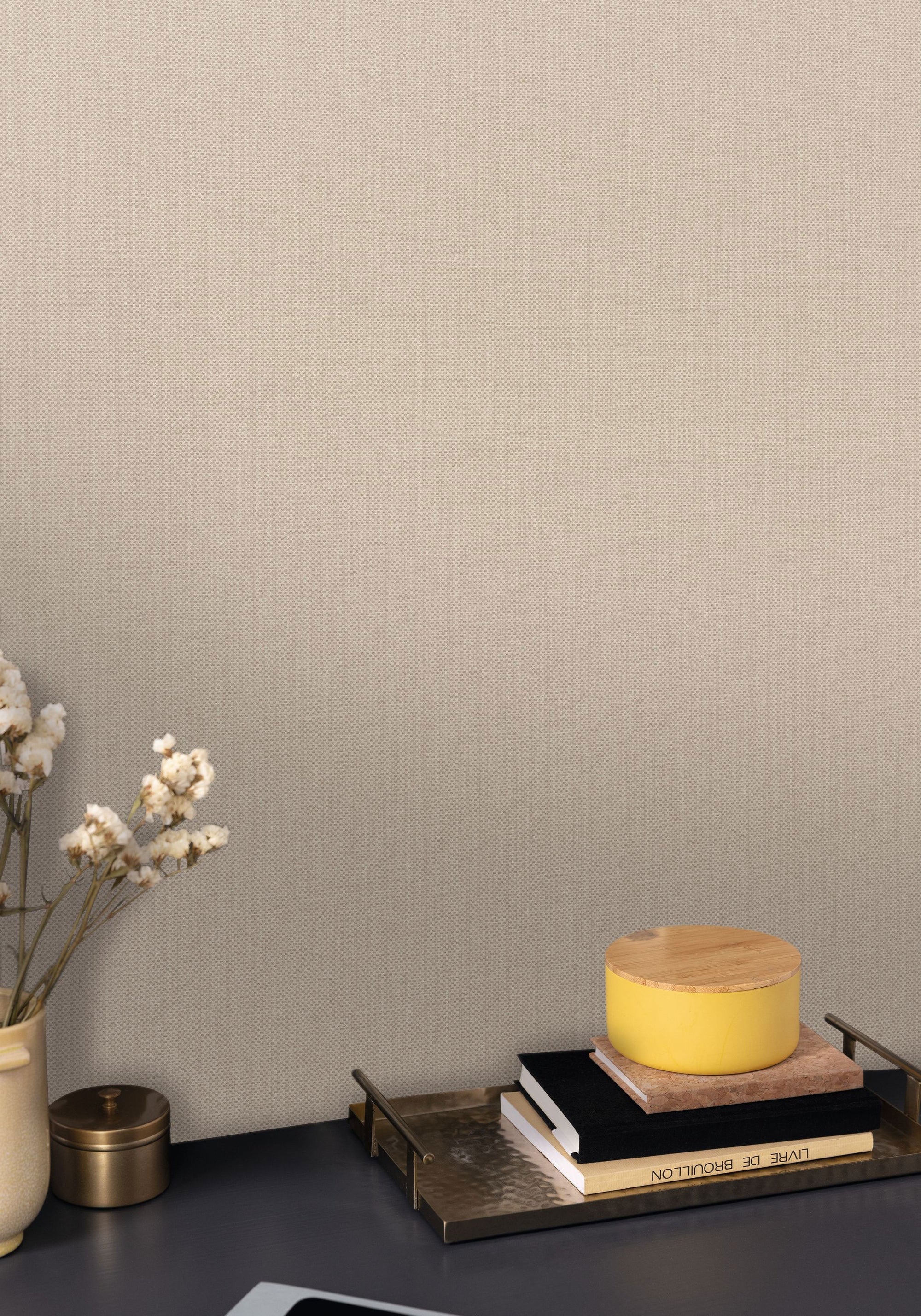 101561143 Uni Mat Vanille Wallpaper by Caselio