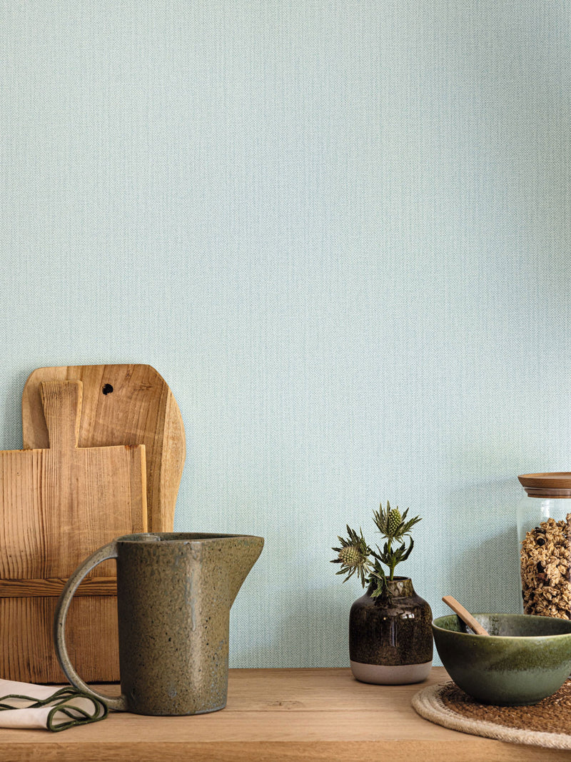 101566007 Uni Mat Bleu Pastel Wallpaper by Caselio