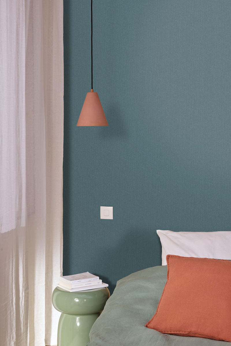 101566151 Uni Mat Bleu Azur Wallpaper by Caselio