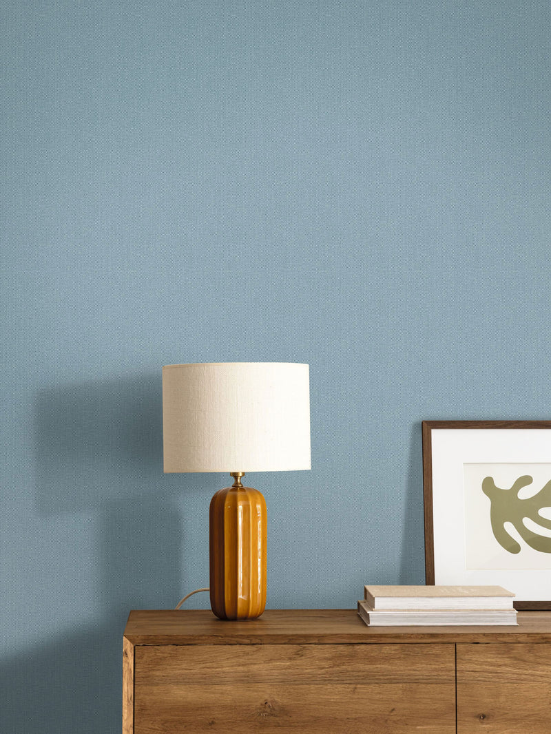 101566242 Uni Mat Bleu Ciel Wallpaper by Caselio