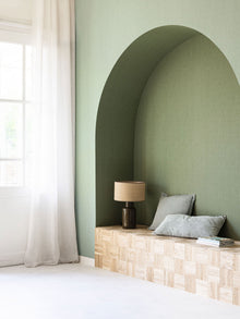 101567311 Uni Mat Vert Tilleul Wallpaper by Caselio