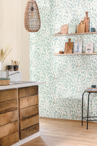 101570026 Uni Natte Metallises Blanc Or Wallpaper by Caselio