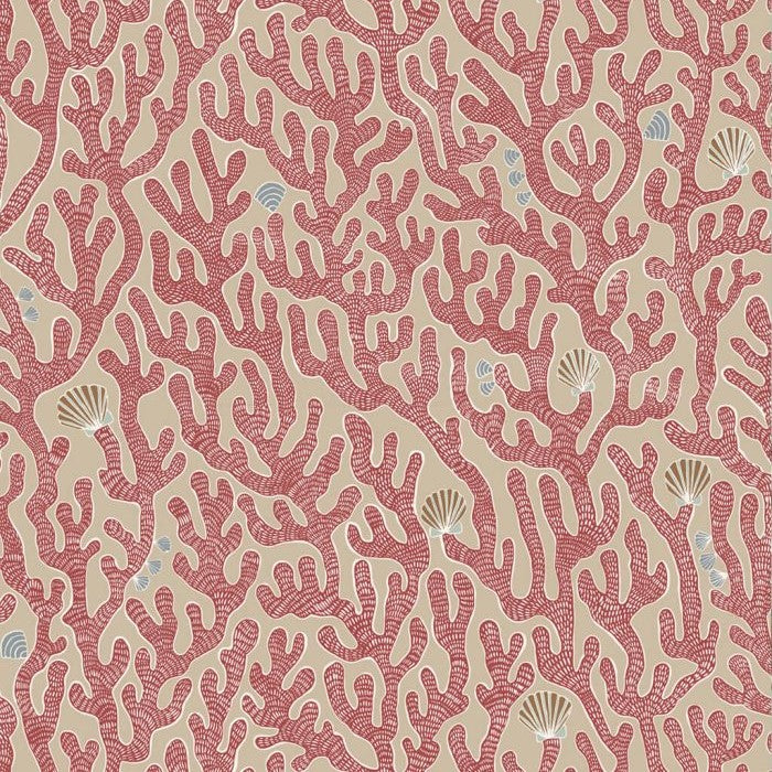 JMW-101601 Coral Red Toppings Wallpaper by Josephine Munsey