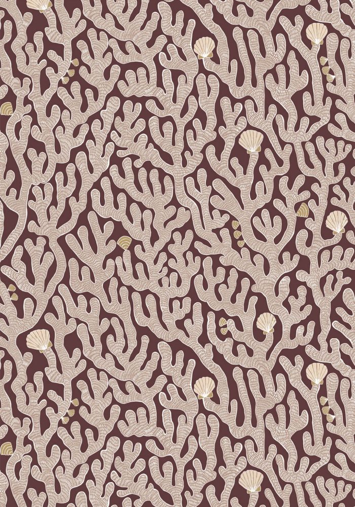 JMW-101621 Coral Spicer Brown Wallpaper by Josephine Munsey
