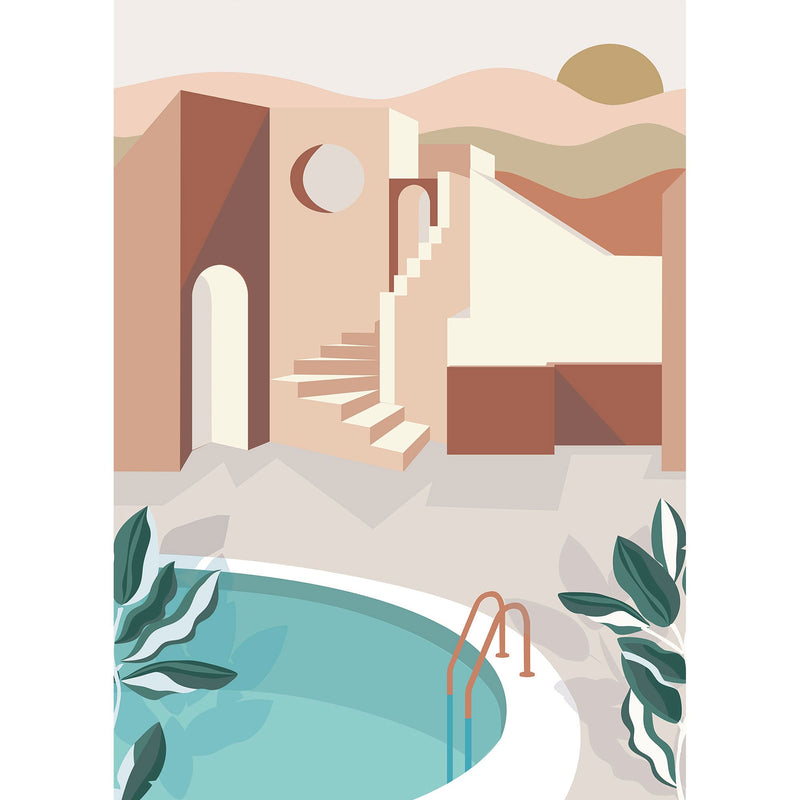 102144044 Panoramique Archways Terracotta Mural by Caselio