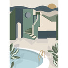 102146075 Panoramique Archways Kaki Mural by Caselio