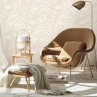 10220-14 Waves Cream Metallic Fashion for Walls 2 Wallpaper By Erismann
