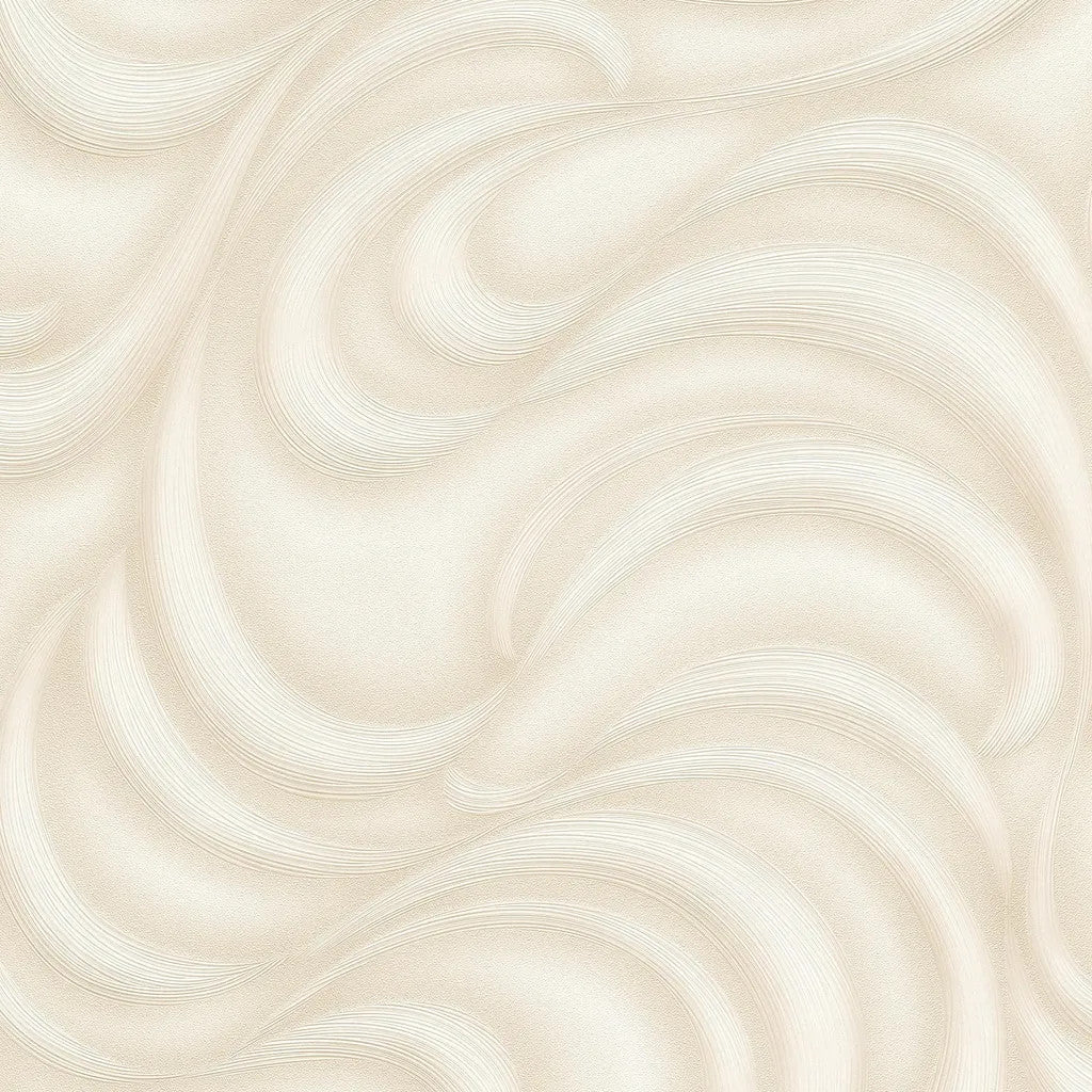 10220-14 Waves Cream Metallic Fashion for Walls 2 Wallpaper By Erismann