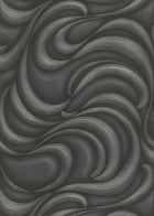 10220-15 Waves Charcoal Metallic Fashion for Walls 2 Wallpaper By Erismann