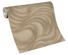 10220-30 Waves Gold Metallic Fashion for Walls 2 Wallpaper By Erismann