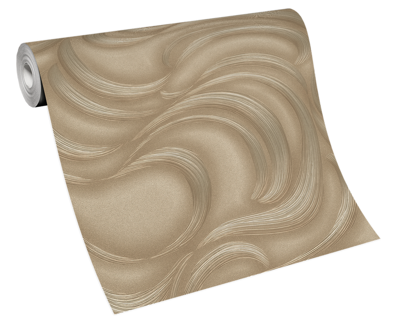 10220-30 Waves Gold Metallic Fashion for Walls 2 Wallpaper By Erismann