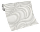 10220-31 Waves Light Grey Metallic Fashion for Walls 2 Wallpaper By Erismann