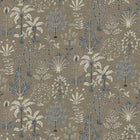 JMW-102311 Cynthia Mushroom and Blue Wallpaper by Josephine Munsey