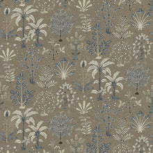 JMW-102311 Cynthia Mushroom and Blue Wallpaper by Josephine Munsey