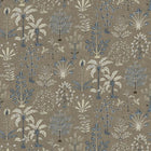 JMW-102311 Cynthia Mushroom and Blue Wallpaper by Josephine Munsey