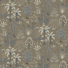 JMW-102311 Cynthia Mushroom and Blue Wallpaper by Josephine Munsey