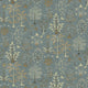 Cynthia Mid Blue / Olive Wallpaper by Josephine Munsey