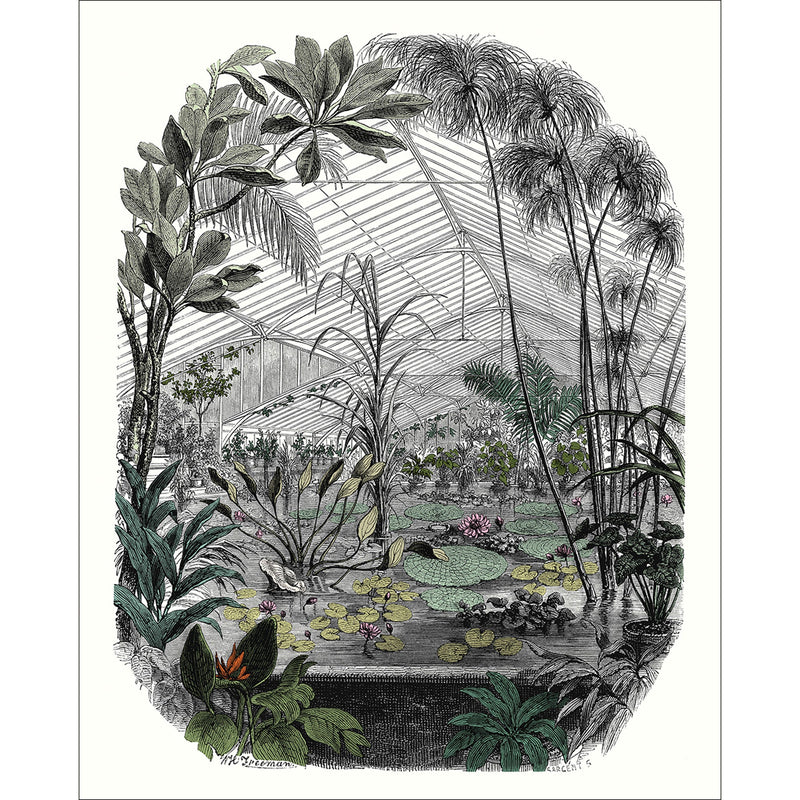 102397070 Panoramique Jardin d'Hiver Multicouleurs Mural by Caselio