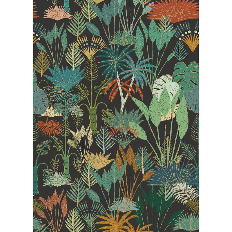 102467890 Panoramique Manille Vert Rouge Fond Noir Mural by Caselio