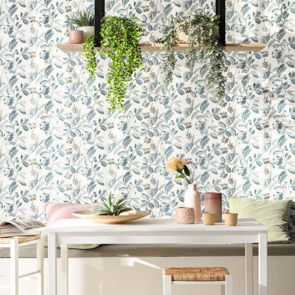 ONB102626023 Sweet Feathers Only Blue Wallpaper by Caselio