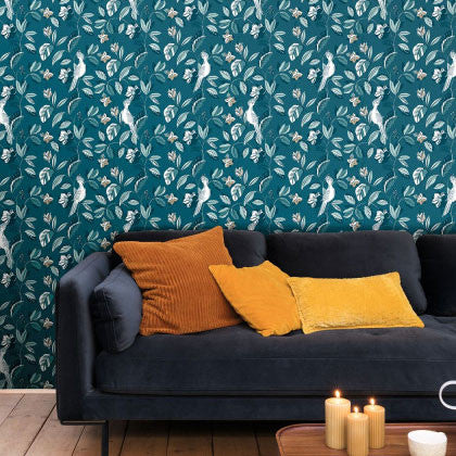 ONB102626127 Sweet Feathers Only Blue Wallpaper by Caselio