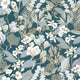 Lovely Field Teal Blue Dore Blue Shades Wallpaper by Caselio