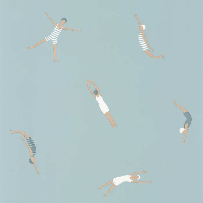 Funny Swim Smoke Blue Only Blue Wallpaper by Caselio
