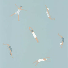 ONB102696049 Funny Swim Only Blue Wallpaper by Caselio