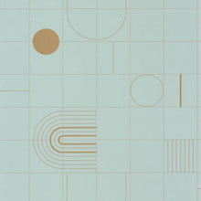 ONB102706027 Golden Curves Only Blue Wallpaper by Caselio