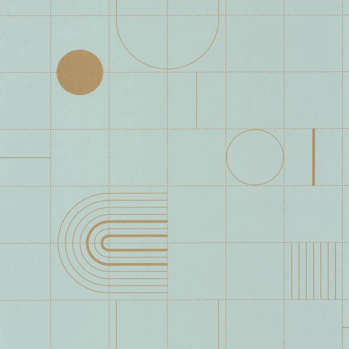 ONB102706027 Golden Curves Only Blue Wallpaper by Caselio