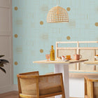 ONB102706027 Golden Curves Only Blue Wallpaper by Caselio