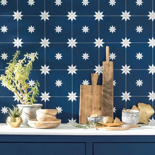 ONB102716202 Trendy Tiles Only Blue Wallpaper by Caselio