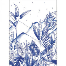 Panoramique Tropical Night Only Blue Wallpanel by Caselio
