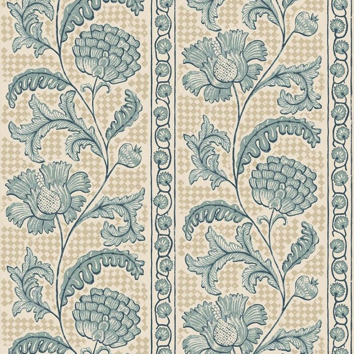 JMW-102801 Floral Check Wallpaper by Josephine Munsey