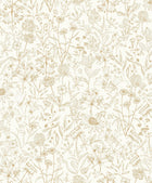 103002044 Jardin De Giverny Blanc Or Wallpaper by Caselio