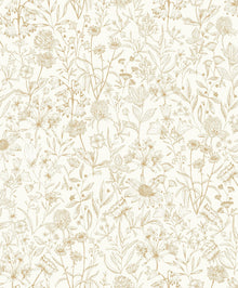 103002044 Jardin De Giverny Blanc Or Wallpaper by Caselio