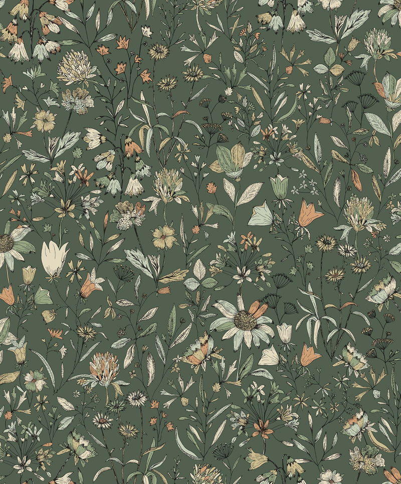 103007381 Jardin De Giverny Vert Anglais Wallpaper by Caselio