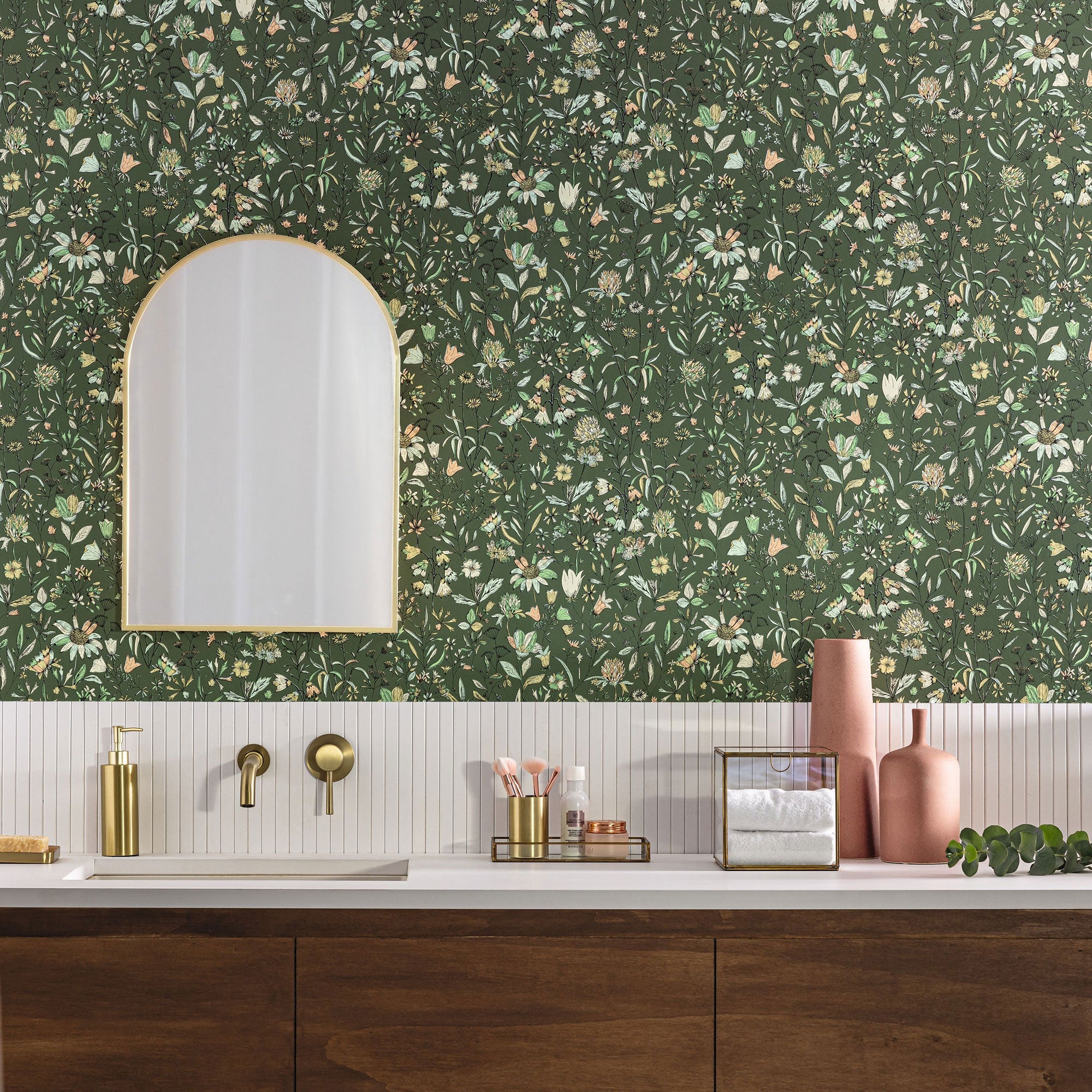 103007381 Jardin De Giverny Vert Anglais Wallpaper by Caselio