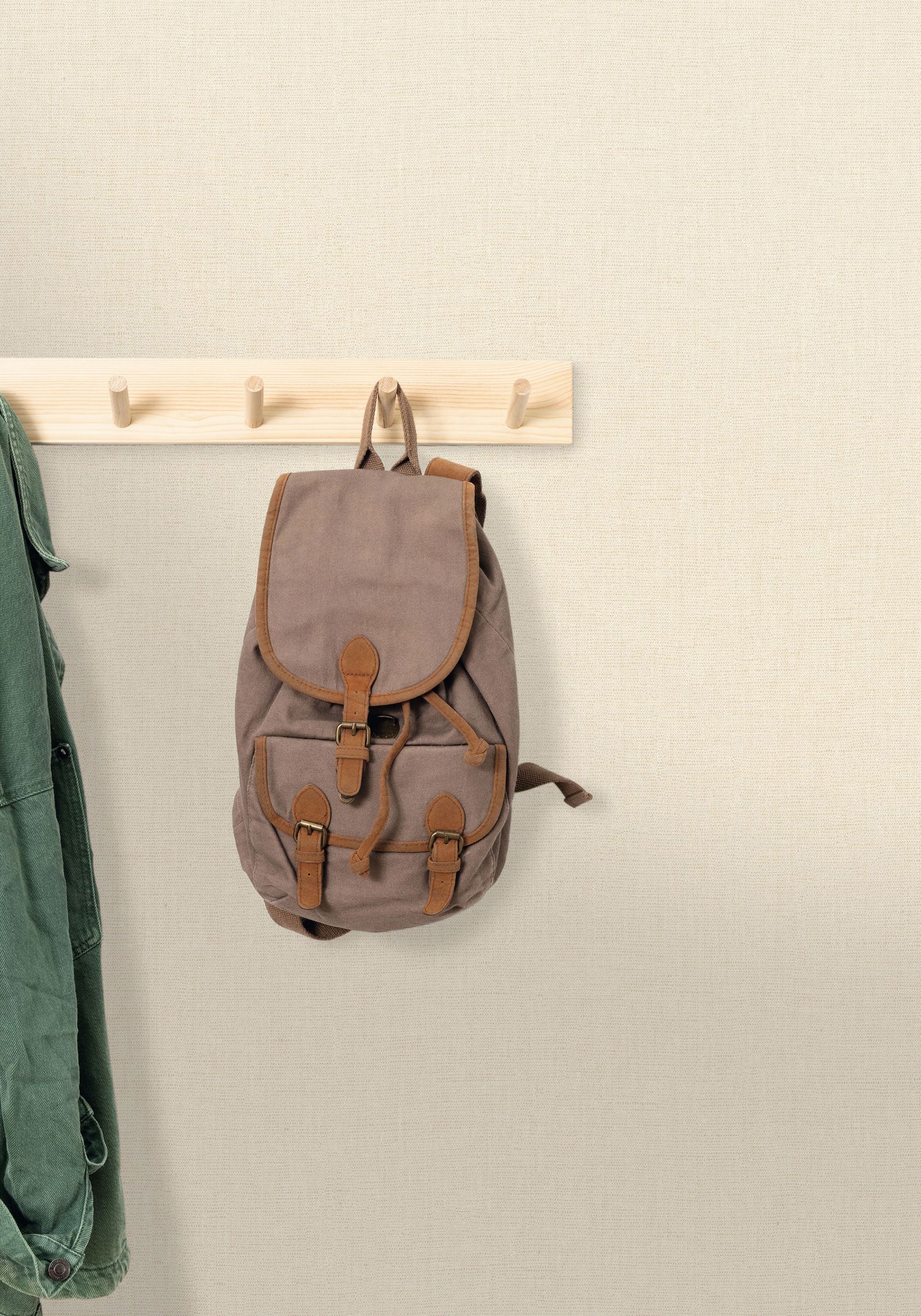 Uni Mat Chanvre Line Up Wallpaper by Caselio