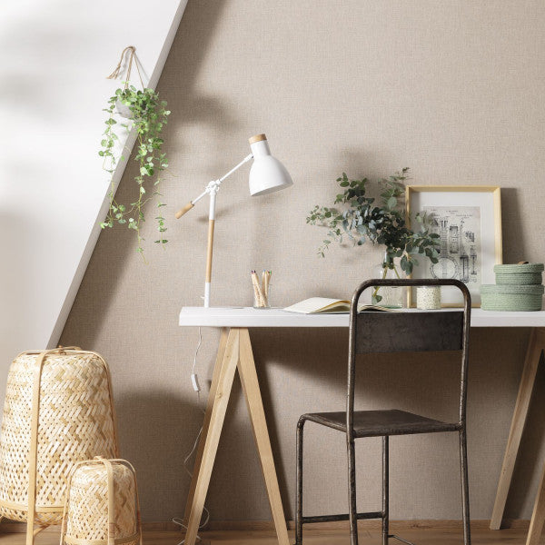 MIP103221900 Uni Mat Linen Wallpaper by Caselio